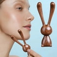 thumbnail image 1 of Massage Tool Wooden Massager Long Eared Rabbit Handheld Wooden Massage Ornament for Body Acupoints and Head Meridians Personalized Rabbit Shaped Nasal Scraper Relaxation Therapy Gift Home Spa Travel, 1 of 7