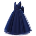 thumbnail image 6 of Ticikt Girls Flower Girl Dress Tulle Lace Wedding Party Bridesmaid Birthday Pageant Formal Dresses,Color:Navy,Size:7-9 Years, 6 of 9