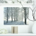 thumbnail image 2 of Designart Winter Trees Backlit by Morning Sun Canvas Wall Art, 2 of 4
