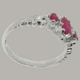 thumbnail image 4 of LBG British Made 925 Sterling Silver Genuine Natural Ruby Womens Statement Ring - 33 size options - Size 5.5, 4 of 9