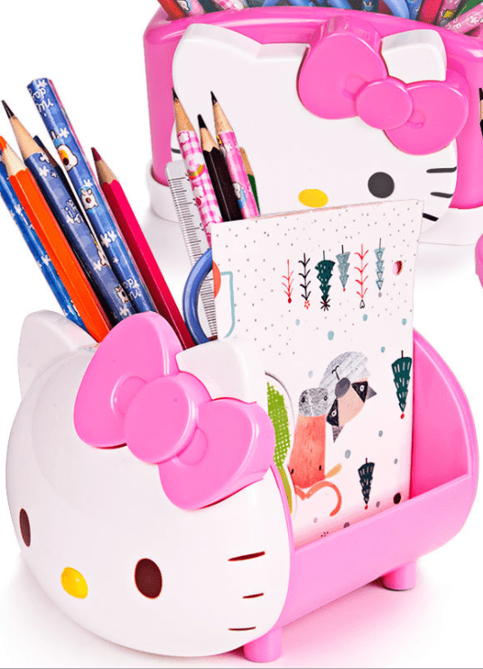 Hello Kitty pen holder fashion cute student desktop storage bucket rack