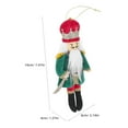 thumbnail image 2 of CIMAXIC Nutcracker Ornament Fabric Christmas Tree Decor Green Hanging Nutcracker King for Home Holiday, 2 of 8