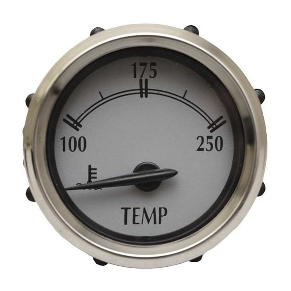 Faria Boat Temperature Gauge GBC128B | Larson Newport Silver 2 Inch