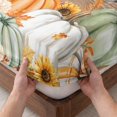 thumbnail image 3 of Queen Size Fitted Sheet Set - Fall Maple Leaf 3 Piece Bedding Sets 16" Deep Pocket Fitted Sheet with 2 Pillowcases, Thanksgiving Pumpkins Squirrel Brown Wooden Brushed Microfiber Hotel Bed Sheets, 3 of 9