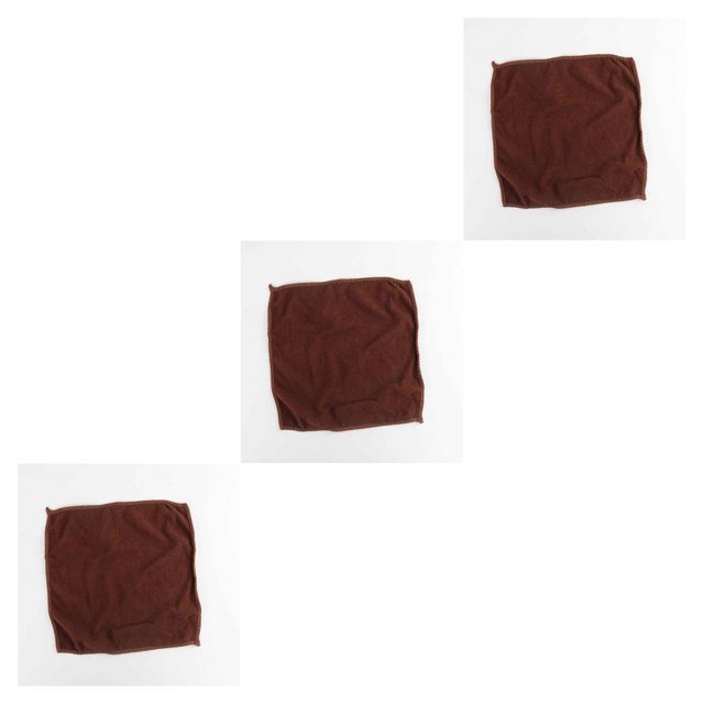 sanitation Dish Cup Mug Wash Towel Countertop Water Absorbent Cleaning Cloth Square Rag Bathroom Washcloth Home Kitchen Accessory Coffee 3Set