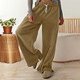 thumbnail image 2 of RKSTN Yoga Pants for Women Plus Size Drawstring Mid Waisted Straight Wide Leg Yoga Pant Womens Casual Solid Oversized Loose Comfy Gym Workout Sport Yoga Trousers with Pockets, 2 of 9