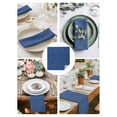 thumbnail image 4 of Cloth Napkins 1 Piece - 20x20 Inches, Navy Blue Washable Reusable Table Napkins, Vintage Country Monochrome Farmhouse Soft & Absortbent Dining Napkin for Party Wedding Hotel Restaurant, 4 of 8