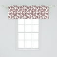 thumbnail image 2 of Ambesonne Ethnic Window Valance, Paisley Leaves Illustration, 42" x 18", Burgundy White, 2 of 3