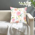 thumbnail image 5 of Juego de 4 fundas de almohada Peony verano acuarela polen rojo fundas de almohada decorativas, 5 of 5