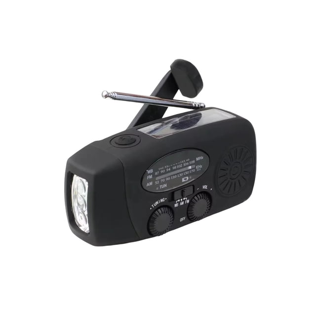 Creatine Solar Emergency Weather Radio Dynamo Hand Crank Self Powered AM FM WB 3 LED Flashlight 2000mAh USB Smart Phone Charger Power Alarm