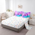 thumbnail image 5 of jejeloiu Cartoon Mermaid 7-Piece Twin Bedding Sets,Magic Ocean Animal Bedding Comforter Set,Galaxy Starry Night Sheet Sets For Girls Kids,Super Cozy Room Decor Reversible, 5 of 8