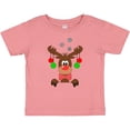 thumbnail image 3 of Inktastic Cute Christmas Reindeer with Red Nose, Ornaments and Bow Tie Boys or Girls Baby T-Shirt, 3 of 5