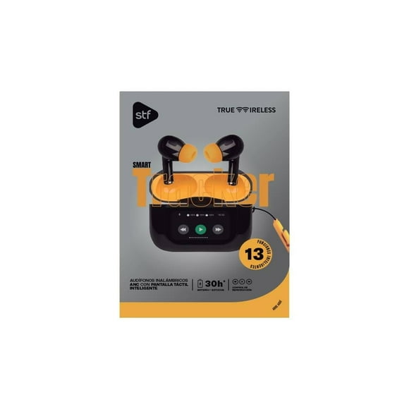 Audífonos Inalámbricos STF Tracker TWS Negro con pantalla LCD