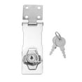 thumbnail image 1 of 1 Set Security Door Locks Hasp Latches Stainless Steel Safety Padlock Clasp, 1 of 8