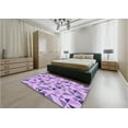 thumbnail image 5 of Ahgly Company Machine Washable Indoor Square Transitional Blossom Pink Area Rugs, 6' Square, 5 of 7