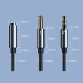 thumbnail image 2 of Headset Splitter Cable, Gold-Plated & Strong Braided Y Splitter Audio Cable Separate Microphone Headphone Port Gaming Headset Splitter PC Earphone Adapter - 30cm, 2 of 6