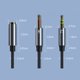 thumbnail image 2 of Cable divisor de auriculares, chapado en oro y trenzado fuerte, cable de audio divisor en Y, micrófono separado, puerto de auriculares, divisor de auriculares para juegos, adaptador de auriculares, 2 of 6