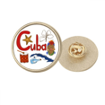 thumbnail image 1 of Cuba símbolo nacional el patron de referencia Broche de oro metálico circular, 1 of 3