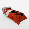 thumbnail image 3 of Ambesonne Indie Bedding Set 4 Pcs, Raven with Microphone, Queen, Orange Black Blue, 3 of 3