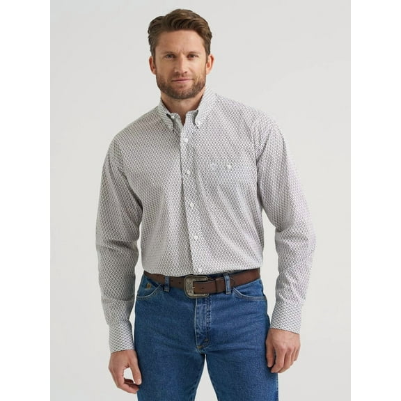 Wrangler George Strait White Wine Cross - Mens Shirt  - 112369637