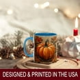 thumbnail image 6 of Uuiauoio Rustic Pumpkin Autumn Leaves Coffee Mug 11oz Ceramic Farmhouse Style Fall Harvest Thanksgiving Halloween Ghost Bat Witch Design for Party Gift Everyday Drinkware Hot Cold Beverage Cup, 6 of 6