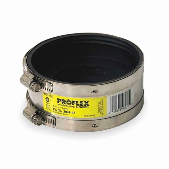 Fernco Shielded Coupling,For Pipe Size 4" x 3" 3001-43