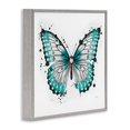 thumbnail image 2 of Stupell Industries Art Deco Blue Glam Butterfly Gray Framed Giclee Art, 24 x 24, by Amanda Greenwood, 2 of 7