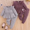 thumbnail image 2 of HCNTES Baby Girl Clothes Winter Toddler Girls Clothes Fall Winter Outfit Sets, Baby Girl 6M 1T 2T 3T 4T 5T 2 Pcs Playwear Set Pullover Girls Long Sleeved 4 Piece Suit, 2 of 8