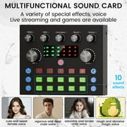 Podcast Equipment Bundle, Recording Studio Package with Podcast Microphone and Voice Changer, Live Sound Card - Audio Interface for Laptop Computer Vlog Living Broadcast Live Streaming YouTube TikTok