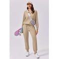 thumbnail image 4 of Weardear Women 2 Piece Sets Long Sleeve Tracksuit Fall Travel Outfits Joggers Sets Half Zip Sweatsuit Matching Set, 4 of 7