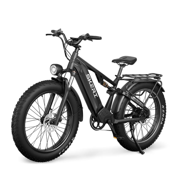 HAROMA 750W Electric Scooter, 26” x 4” Fat Tire E‑Bike with Full Suspension,E-Mountain Bikes for Adults, 48V 13Ah Battery UL2846