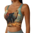 thumbnail image 2 of Pofeuu Western Desert Cactus Bald Eagle Print Sports Bra for Women Sexy Vest Yoga Running Gym Fitness Crop Bras Tops-Medium, 2 of 8