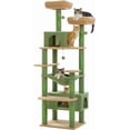 thumbnail image 1 of Large Cat Tree cm Cat Tower for Large Cats Cat Condo with Sisal-Cove Scratching Posts and Pads Padded Perch Dual Condo and Basket for Indoor Cats-Grey Small, 1 of 7
