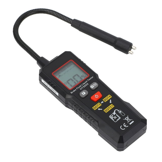 Brake Fluid Detector, 0%-4% Test Range Gooseneck Probe High Accuracy Brake Fluid Water Content Tester for Home Use for DOT3 DOT4 DOT5.1