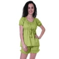 thumbnail image 1 of Moomaya Pyjama en Coton pour Femmes, Ensemble de Nuit 2 Pcs avec Shorts, Ensembles de Pyjama avec Shorts, 1 of 7