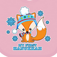 thumbnail image 4 of Inktastic My First Hanukkah with Fox and Snowflakes Boys or Girls Baby Bib, 4 of 4