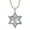 Silver color, variant on Hip Hop Iced Out Star of David Pendnat Male 14K Yellow Gold Candlestick Necklace For Men Jewish Party Jewelry Gift