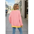 thumbnail image 3 of Womens Long Sleeve T Shirts Pink L, 3 of 8