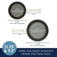 thumbnail image 3 of Rachael Ray Cook + Create Hard Anodized Nonstick Frying Pan Set, 2 Piece, Black, 3 of 9