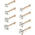 thumbnail image 1 of Piercing para la nariz en forma de L de acero inoxidable de 20 g, 1,5 mm, 2 mm, 2,5 mm, 3 mm, 8 unidades, 3 colores, 1 of 6