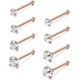 thumbnail image 1 of Piercing para la nariz en forma de L de acero inoxidable de 20 g, 1,5 mm, 2 mm, 2,5 mm, 3 mm, 8 unidades, 3 colores, 1 of 6