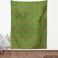 thumbnail image 4 of Ambesonne Melon Fabric by the Yard Upholstery, Slices on Vertical Stripes, 1 Yard, Fern Green Hunter Green, 4 of 5