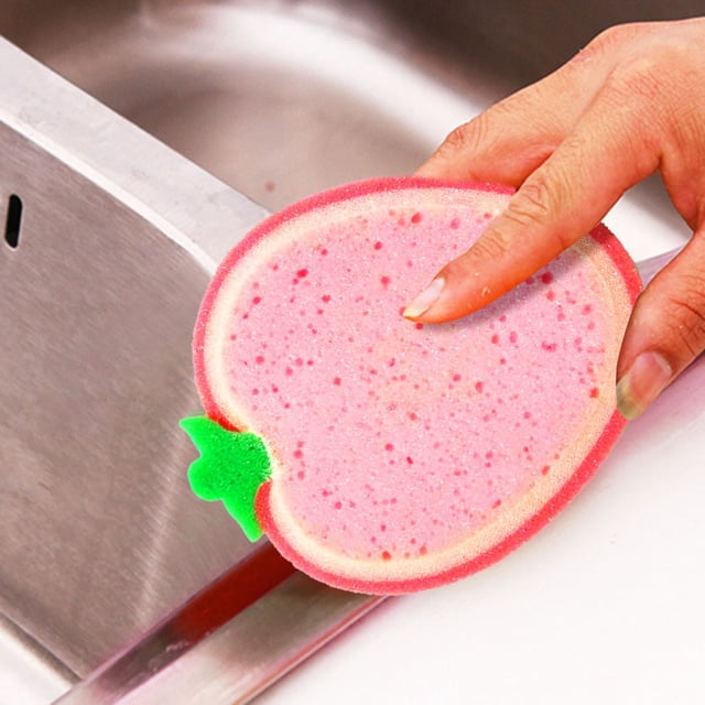 Household Scrub Sponges Thickened Durable Cleaning Pads Dishwashing Scouring Tools for Kitchen Use