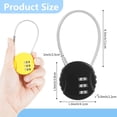 thumbnail image 4 of Combination Lock 3Digit Gym Lock Waterproof Padlock Resettable Bag Luggage Gate, 4 of 7