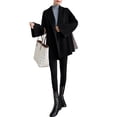 thumbnail image 3 of Gvmfive Women Casual Lapel Neck Long Sleeve Coat Open Front Belted Jacket Cardigan, 3 of 8
