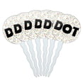 thumbnail image 1 of Dot Cupcake Picks Toppers - Set of 6 - Mutlicolored Speckles, 1 of 1