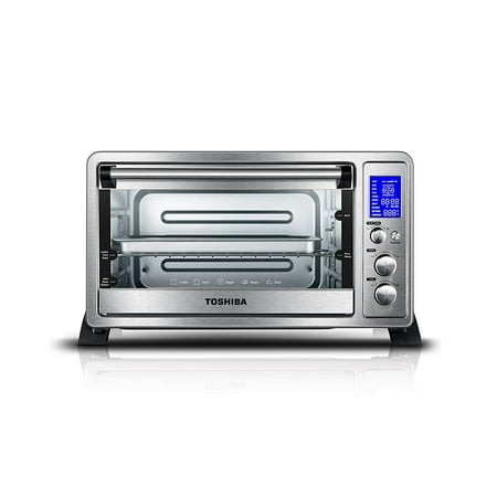 Toshiba AC25CEW-SS Digital Oven with Convection/Toast/Bake/Broil Function 6-Slice Bread/12-Inch Pizza Stainless Steel