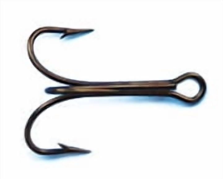Mustad 3551DT-10 by 0 Duratin Ringeye Sport Treble Hook, Size 10 - Box of 25