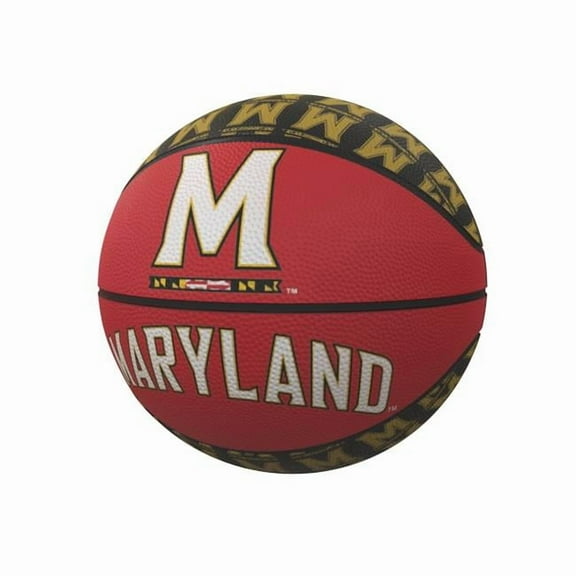 Logo Brands 167-91MR-1 Maryland Repeating Logo Mini-Size Rubber Basketball