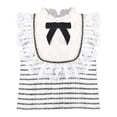 thumbnail image 5 of Sunny Fashion Girls Dress Striped Crochet Tweed Lace Trim Bow Sleeveless Summer Holiday Casual 5 Years, 5 of 7
